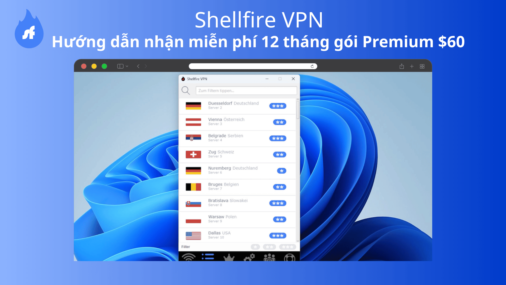 Hướng Dẫn Nhận Shellfire VPN Premium Plus 1 Năm Miễn Phí - Dexuat.net